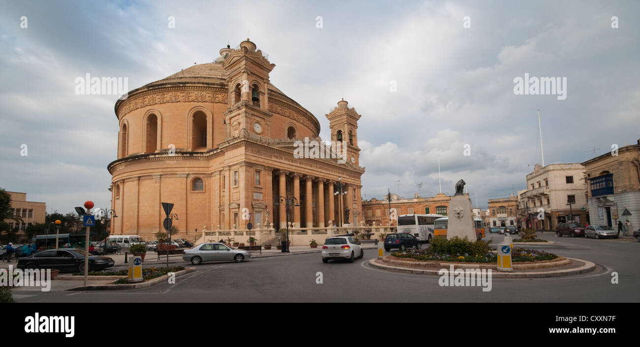 Il duomo di Mosta, Chiesa di Santa Maria, Mosta, Malta Foto Stock
