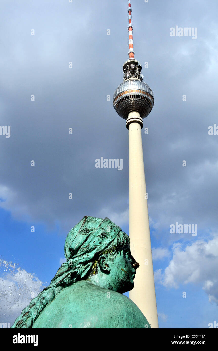 La torre della televisione di Berlino, Germania Foto Stock