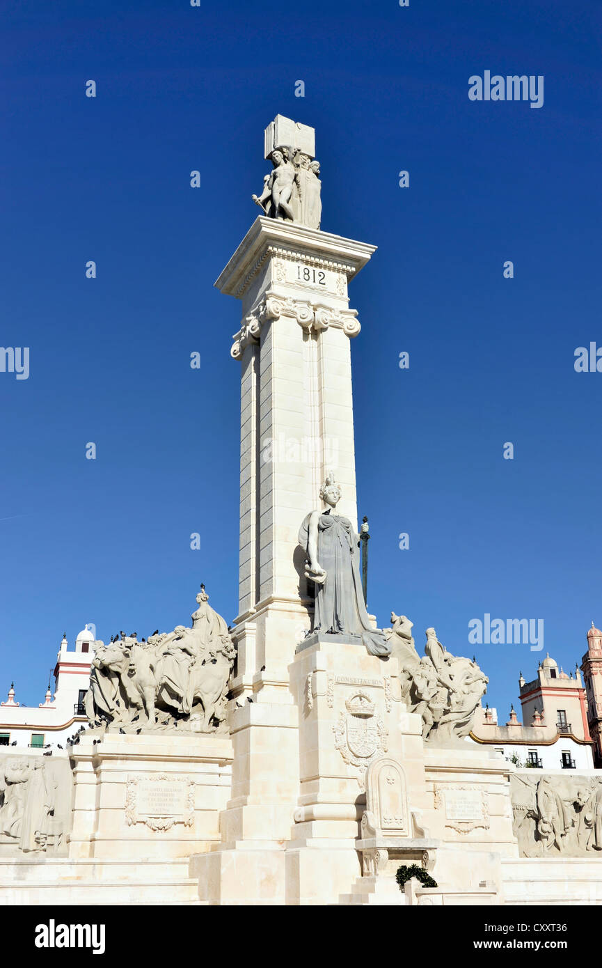 Monumento a la Constitucion de 1812, monumento, Cadice, Andalusia, Spagna, Europa Foto Stock