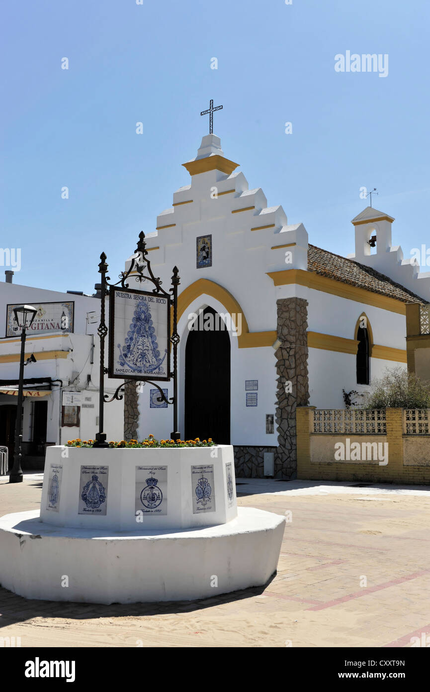 Chiesa Iglesia Nuestra Senora del Rocio, Sanlucar de Barrameda, la provincia di Cadiz Cadice, Andalusia, Spagna, Europa Foto Stock
