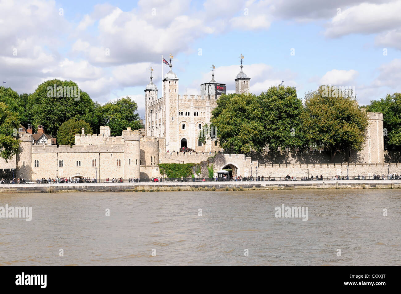 La Torre di Londra Waterloo caserma con i gioielli della Corona, dichiarato patrimonio culturale mondiale dall'UNESCO, il palazzo, la prigione Foto Stock