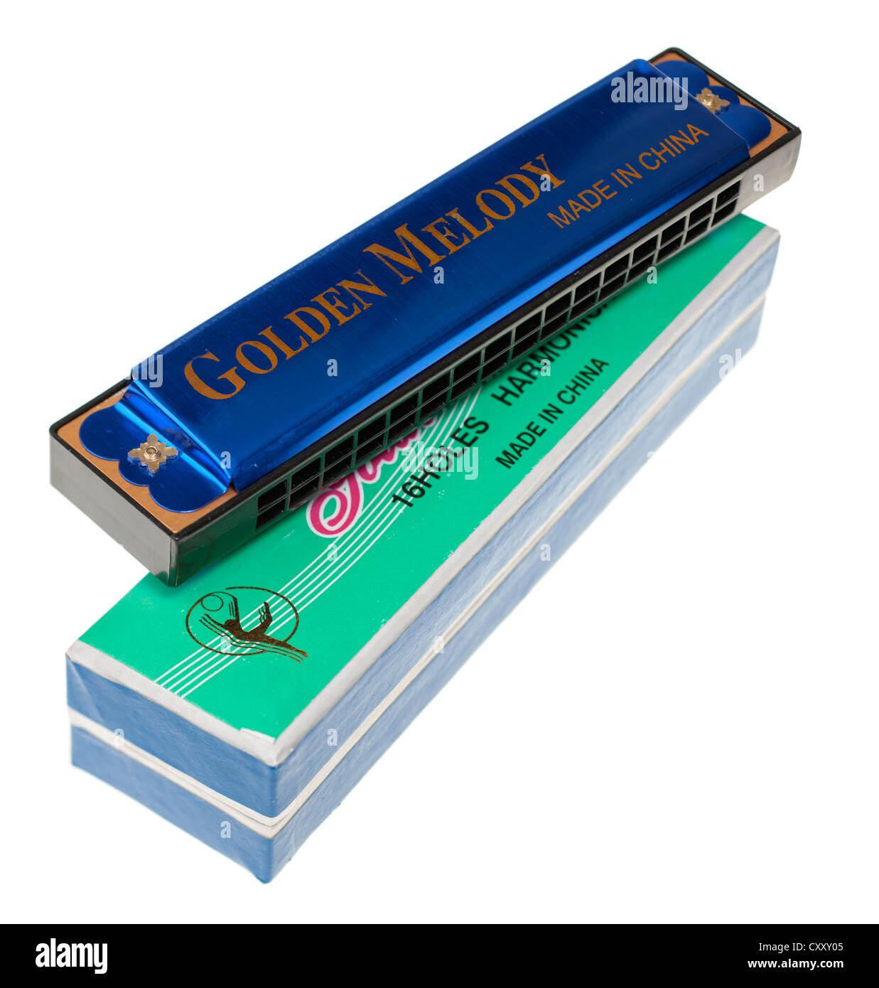 16 foro armonica Golden Melody prodotta in Cina Foto Stock