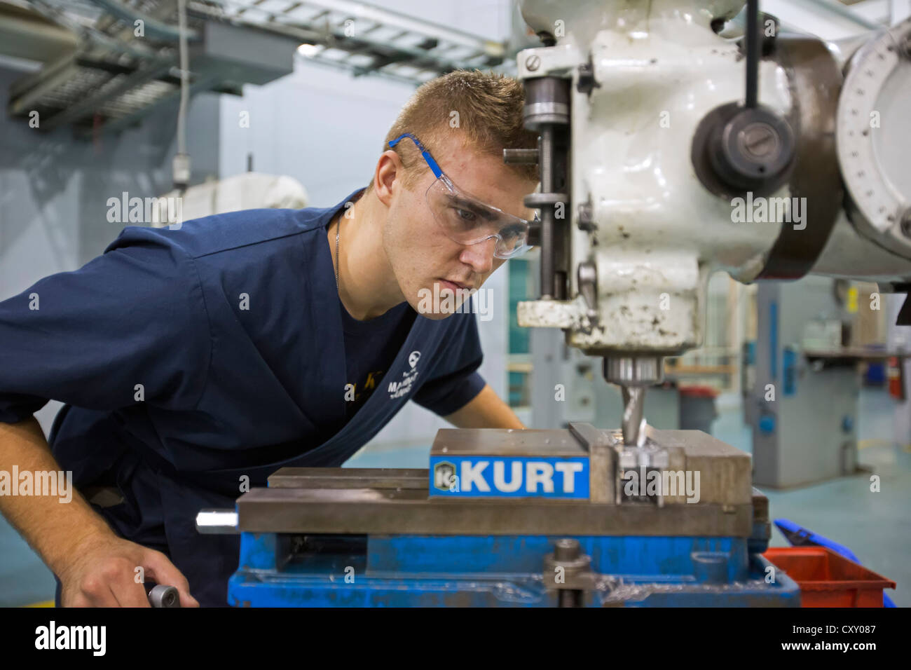 Lavoro di formazione a Detroit macchinista dell Istituto di Formazione Foto Stock