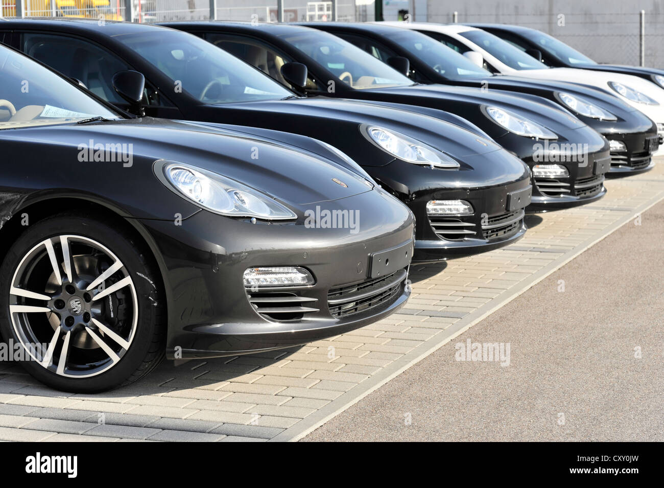 Nuova Porsche 911 e altri veicoli, nuova presentazione 2012, Centro Porsche Schwaebisch Gmuend, Baden-Wuerttemberg Foto Stock