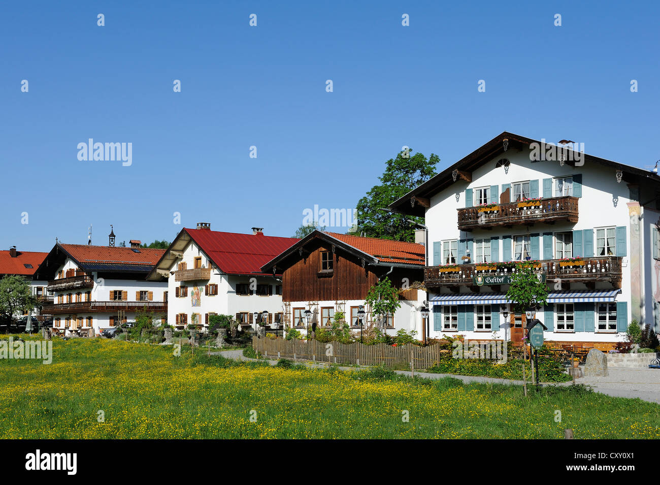 Agriturismi a Jachenau, Terra Toelzer regione regione Isarwinkel, Alta Baviera, Baviera, PublicGround Foto Stock