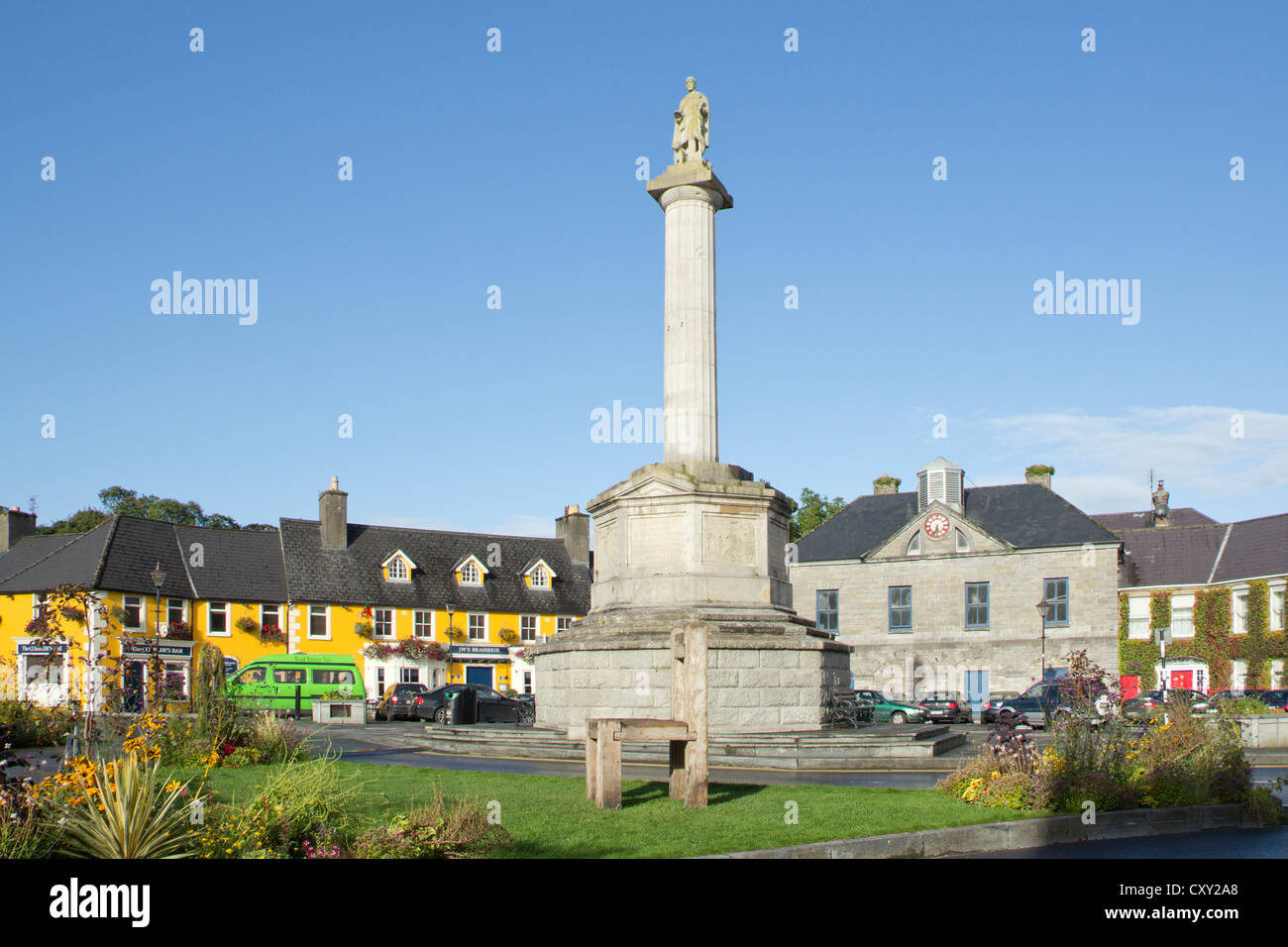 La piazza del mercato e un ottagono, Westport, nella contea di Mayo, Repubblica di Irlanda Foto Stock
