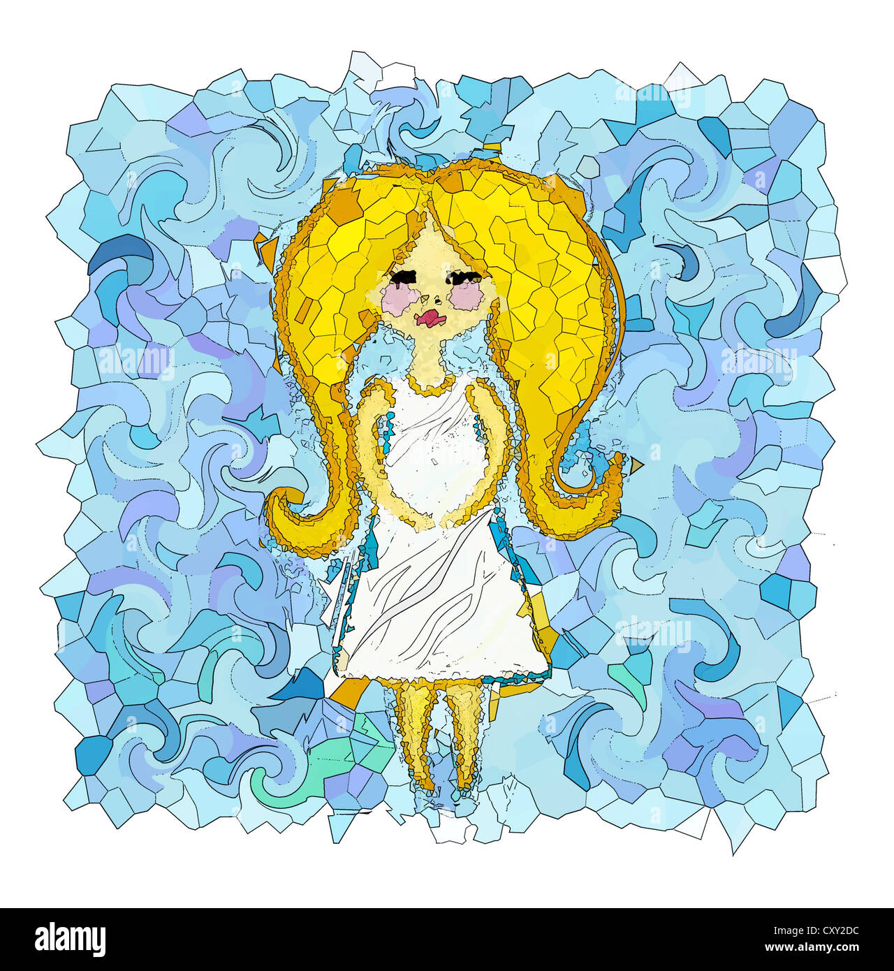 Virgo, segno zodiacale, oroscopo, illustrazione Foto Stock