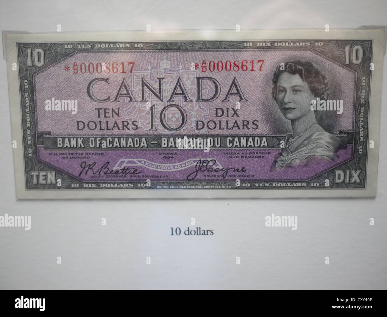 Canada carta moneta dieci dollari bill Foto Stock
