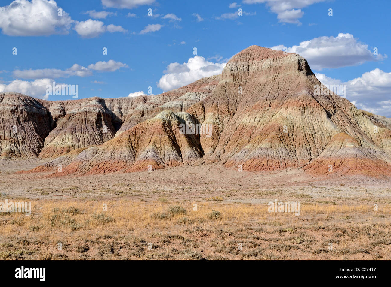 Colline di pietra arenaria, Strada Statale 135 a sabbia disegnare, Wyoming USA Foto Stock