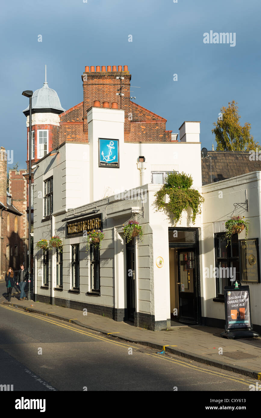 L'Anchor Pub, Cambridge, Inghilterra. Foto Stock