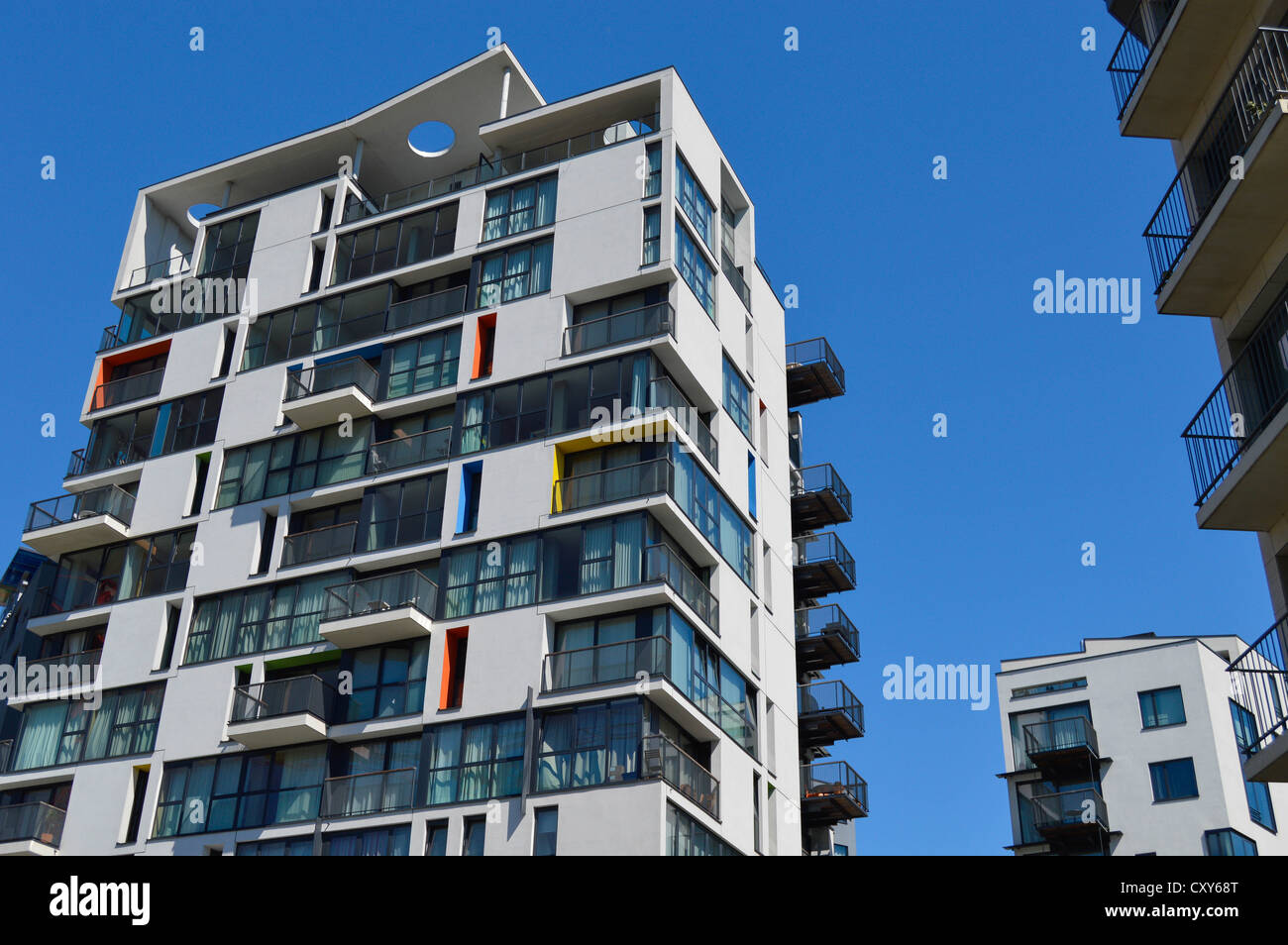 Appartamento nuovo blocco di Pierre Blondel, affacciato su Parc Leopold, Bruxelles, Belgio, Europa Unione Europea Foto Stock