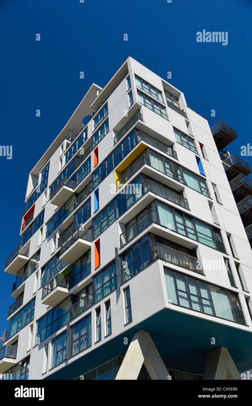 Appartamento nuovo blocco di Pierre Blondel, affacciato su Parc Leopold, Bruxelles, Belgio, Europa Unione Europea Foto Stock