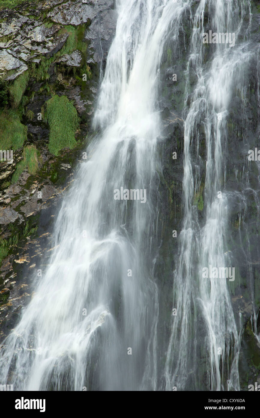 Al Powerscourt Waterfall, County Wicklow, Repubblica di Irlanda Foto Stock