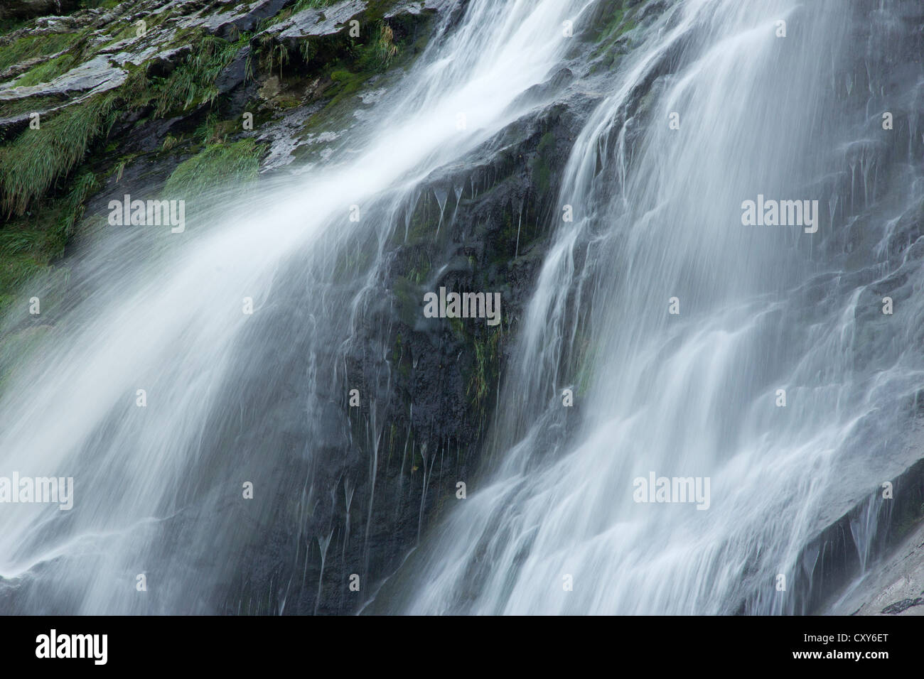 Al Powerscourt Waterfall, County Wicklow, Repubblica di Irlanda Foto Stock