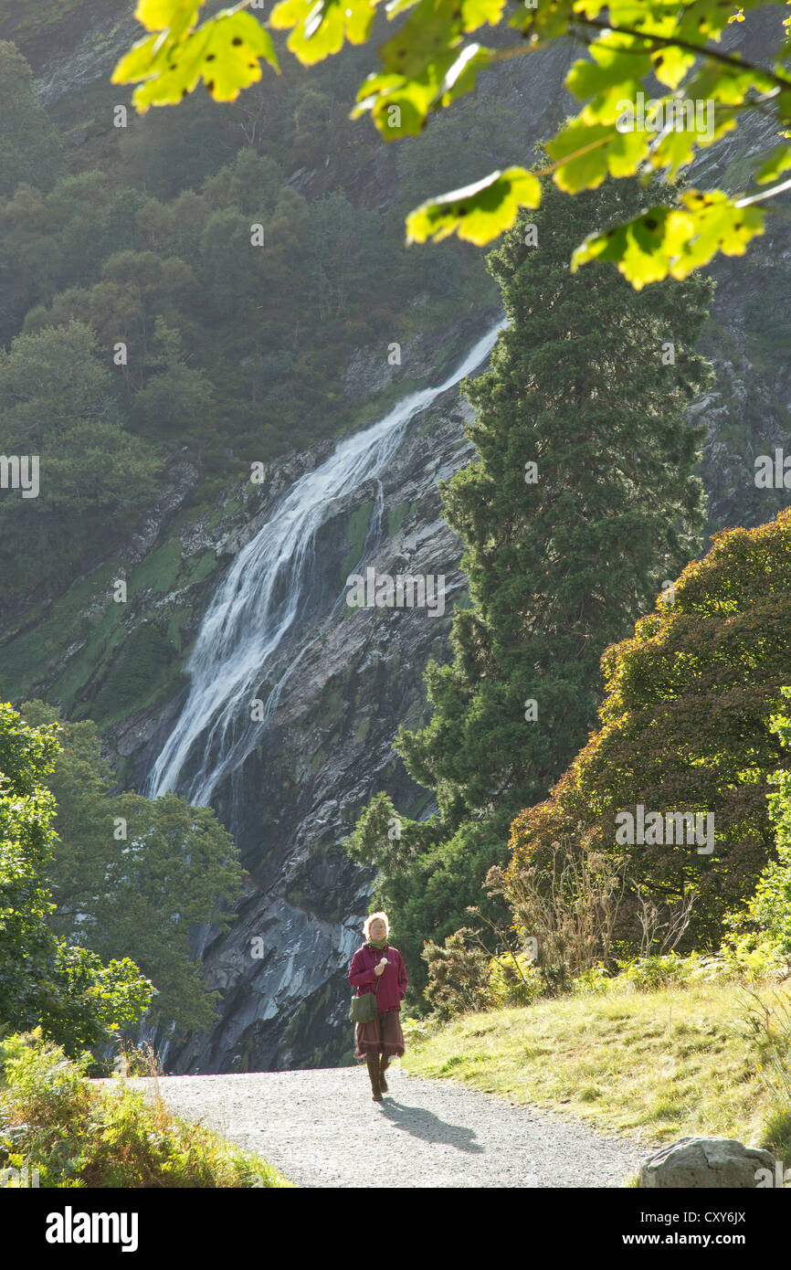 Al Powerscourt Waterfall, County Wicklow, Repubblica di Irlanda Foto Stock