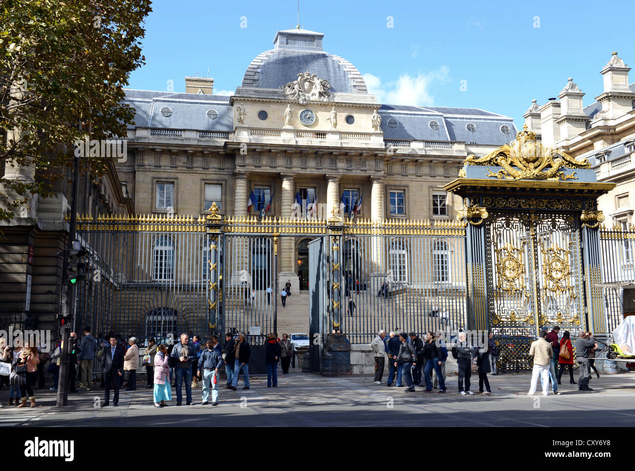 Il Palais de Justice courthouse, Parigi, Francia Foto Stock