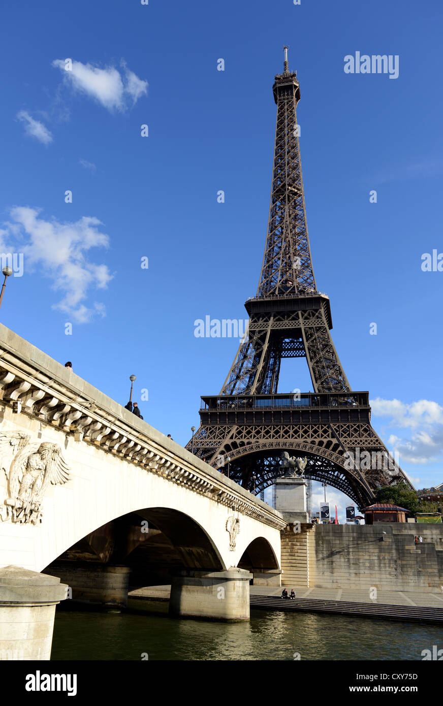 La Torre Eiffel, la Torre Eiffel, Parigi, Francia Foto Stock