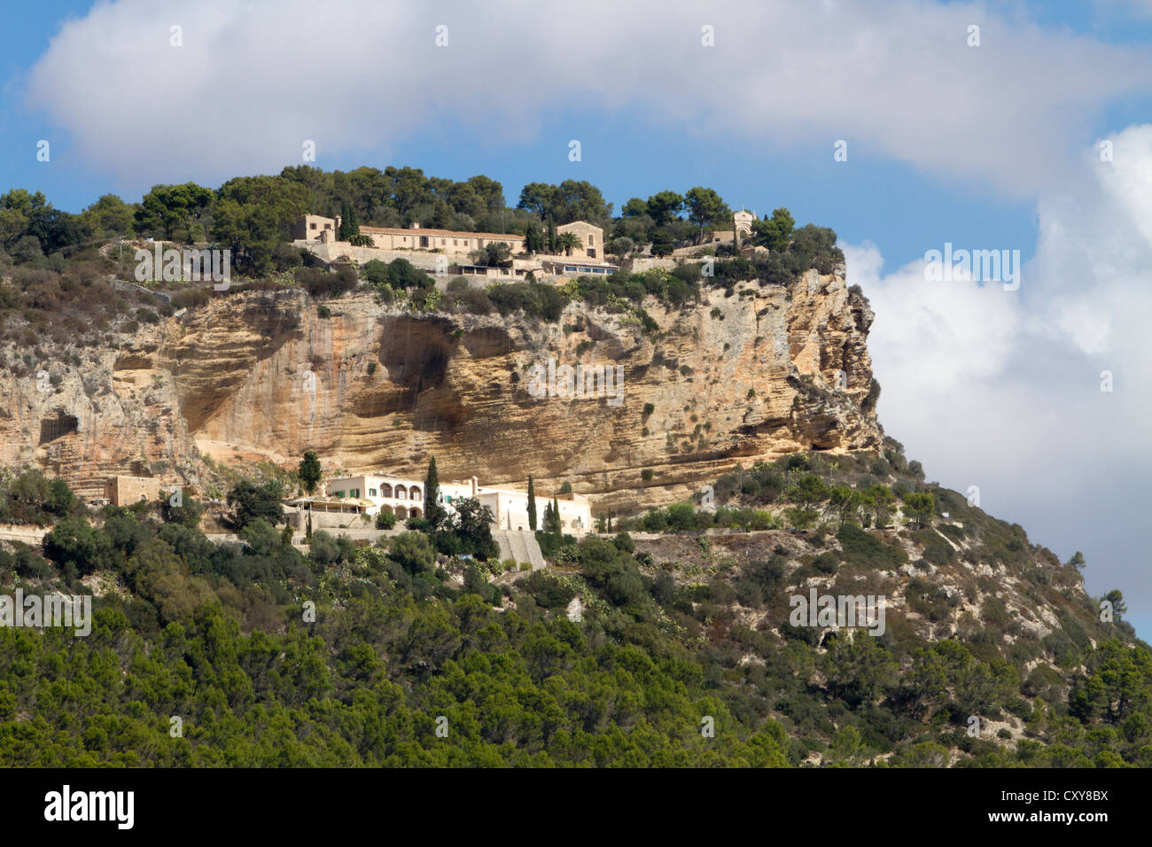 Puig de randa Maiorca Balearic santuari Nostra Senyora de Gracia e Nostra Senyora de Cura sulla collina Foto Stock