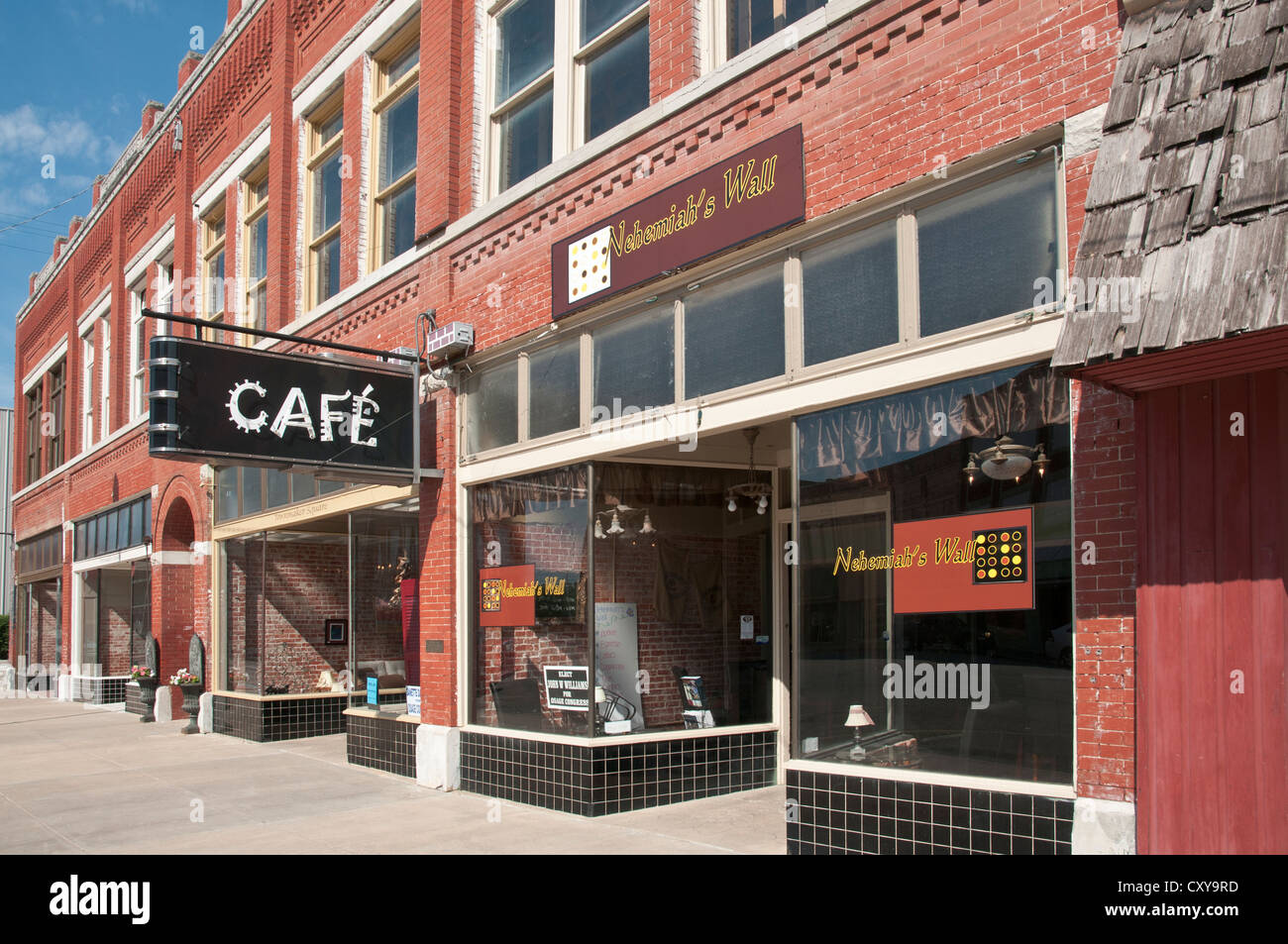 Oklahoma, Pawhuska, capitale della nazione Osage Indian Reservation, downtown cafe. Foto Stock