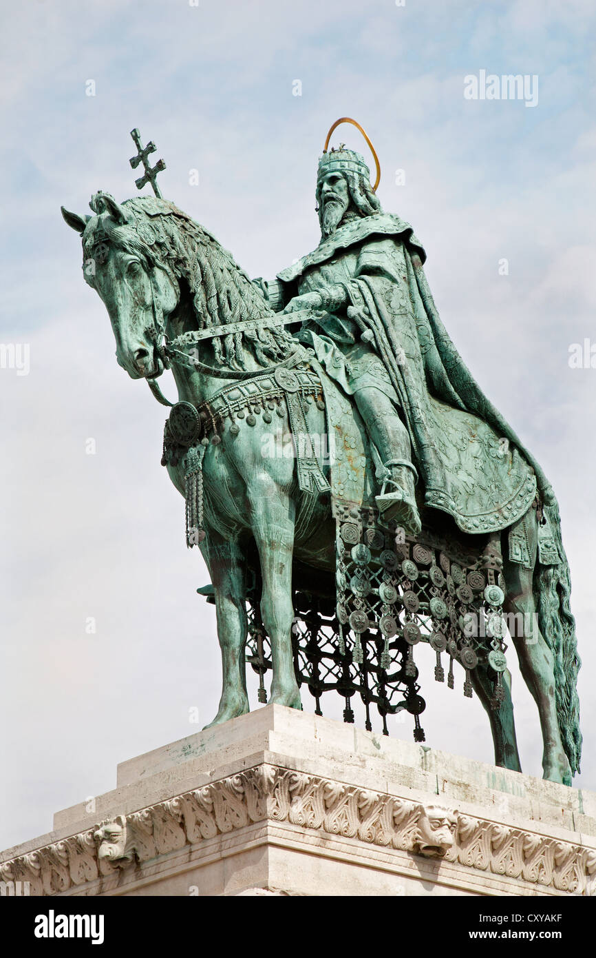 Budapest - king st. Stephen memorial Foto Stock