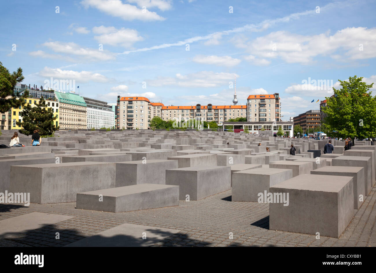 Olocausto Denkmal, Berlino, Germania Foto Stock