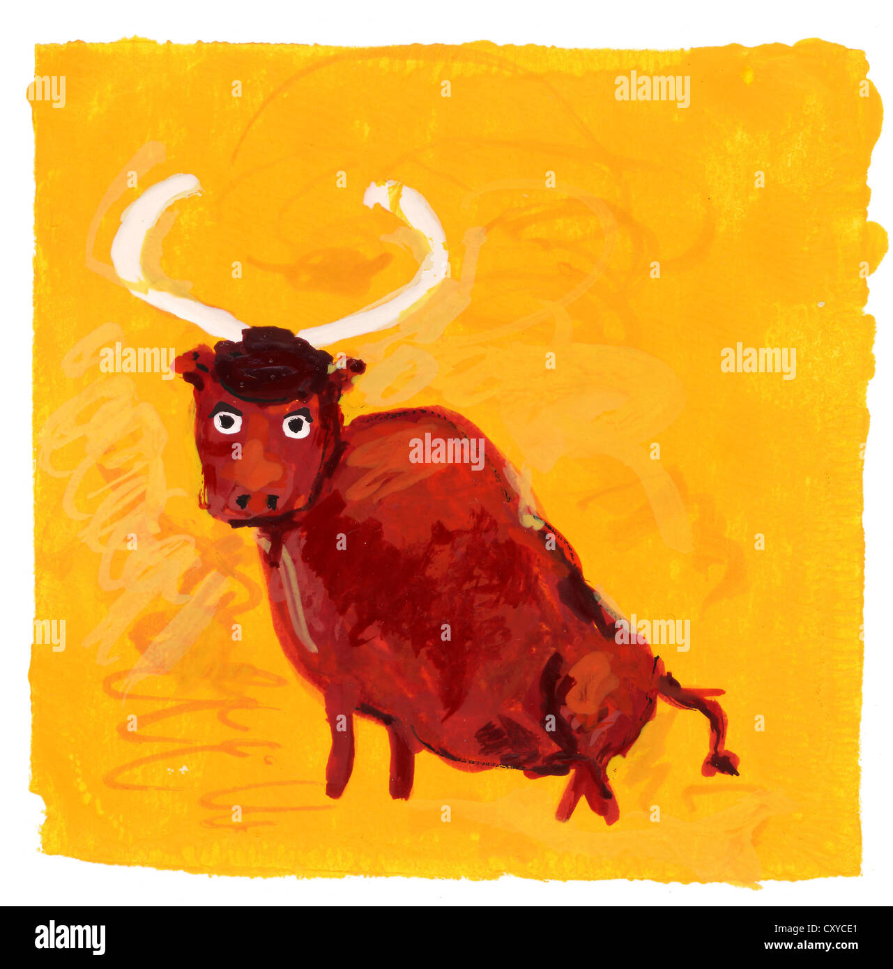 Taurus, oroscopo segno, illustrazione Foto Stock