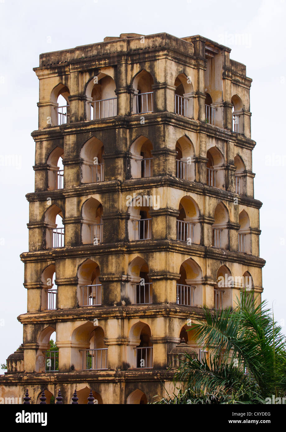 Il Maratti Palace Museum Torre Campanaria, Thanjavur, India Foto Stock