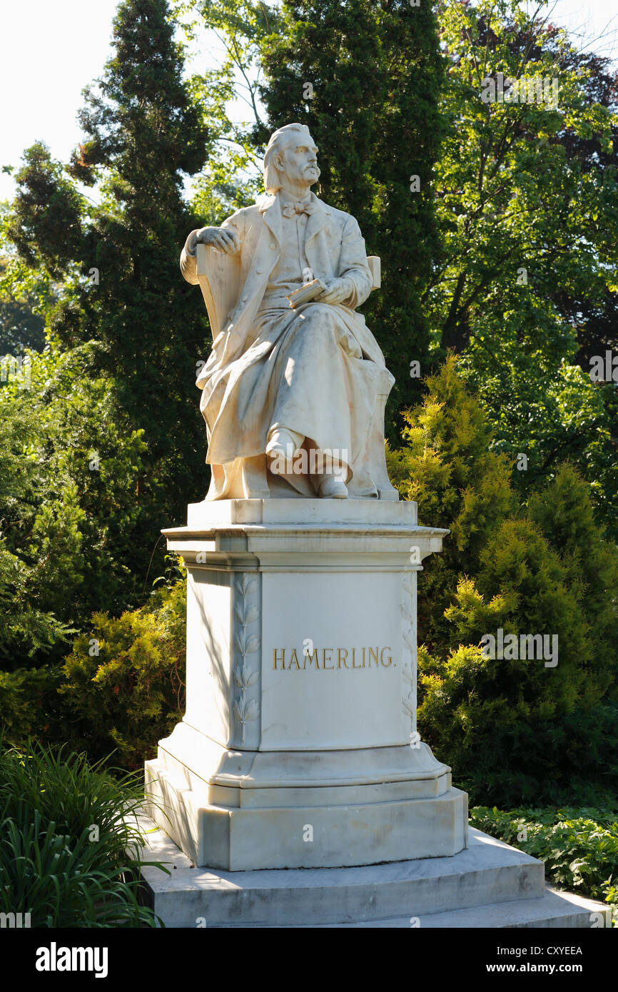 Monumento Hamerling, Stadtpark, il parco della città di Graz, Stiria, Austria, Europa PublicGround Foto Stock