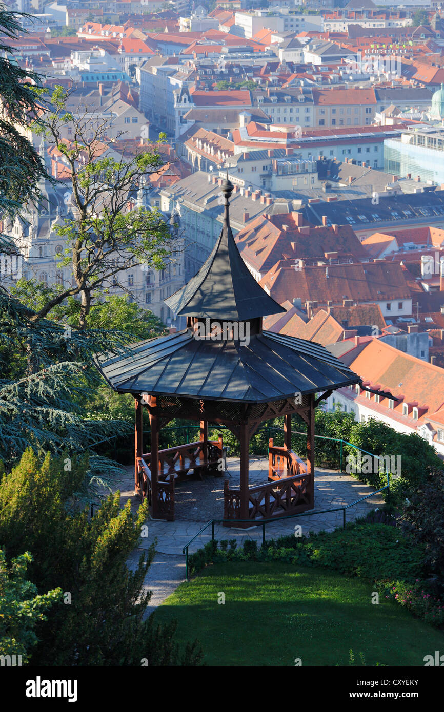 Il Padiglione Cinese, Schlossberg, castle hill, Graz, Stiria, Austria, Europa Foto Stock