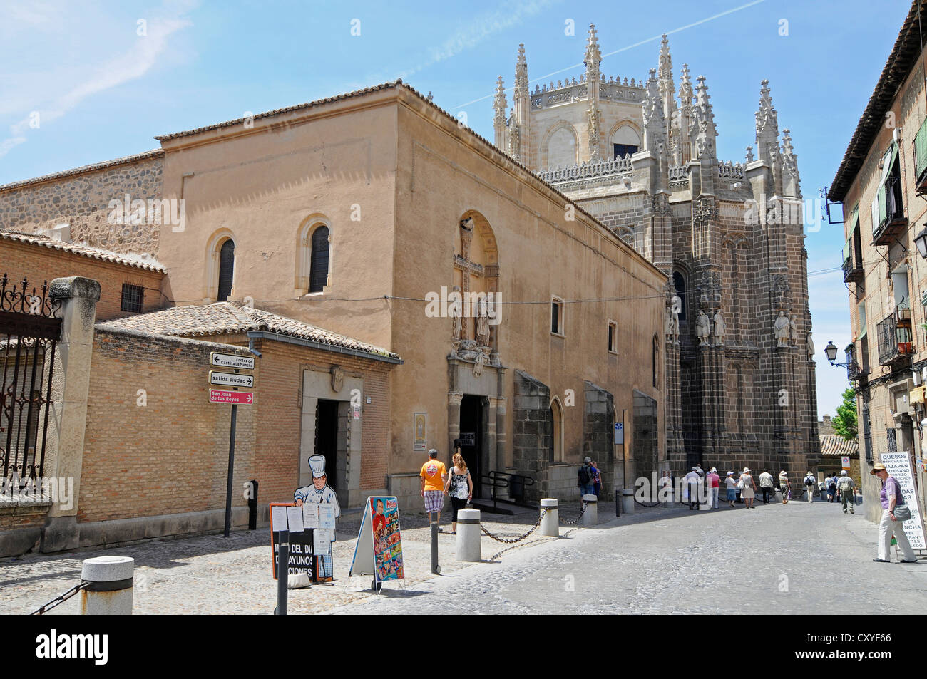 San Juan de los Reyes Monastero, chiesa, Toledo, Castiglia La-Mancha, Spagna, Europa, PublicGround Foto Stock