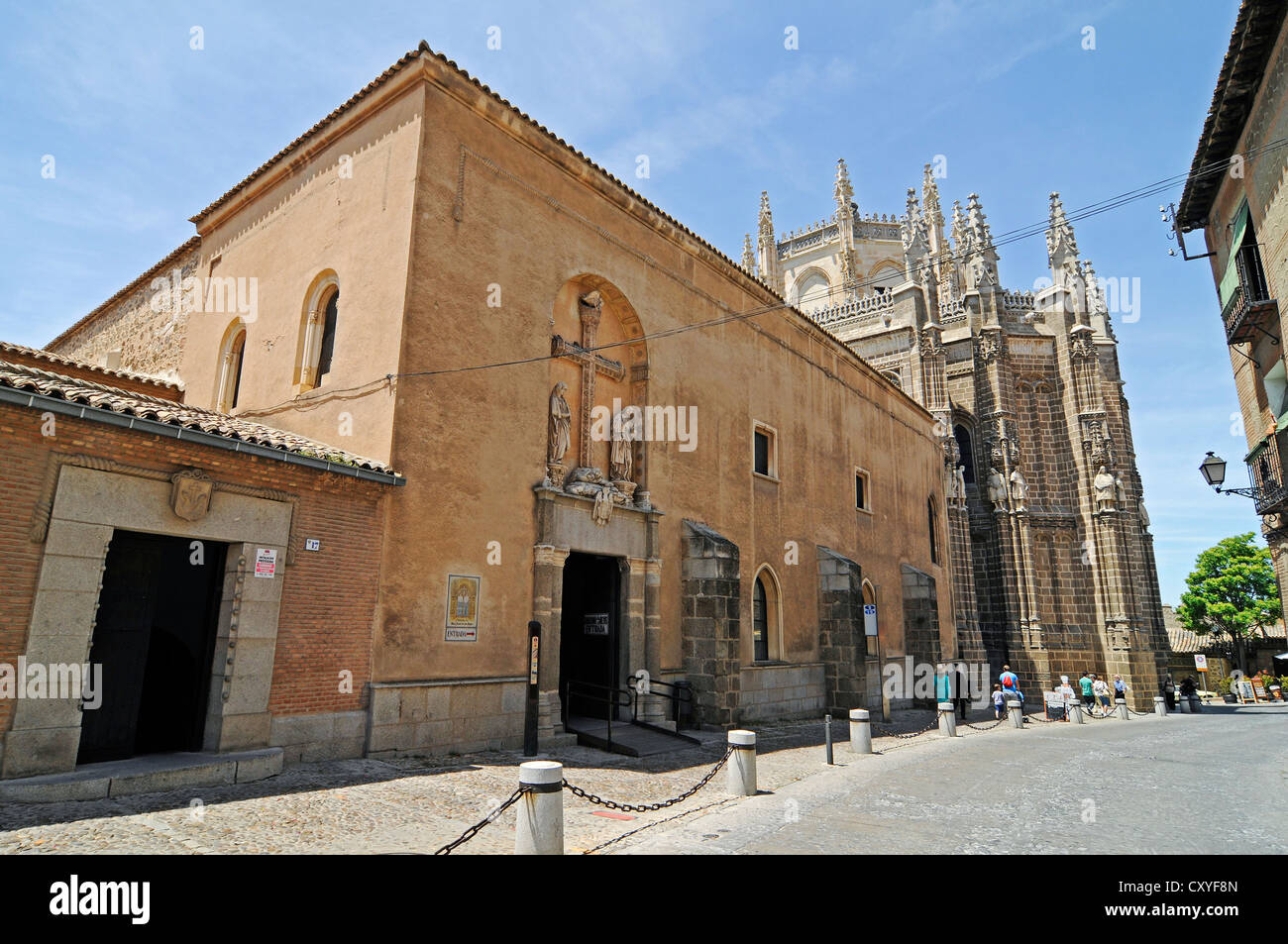 Chiesa di San Juan de los Reyes, monastero, Toledo, Castilla la Mancha, in Spagna, Europa PublicGround Foto Stock