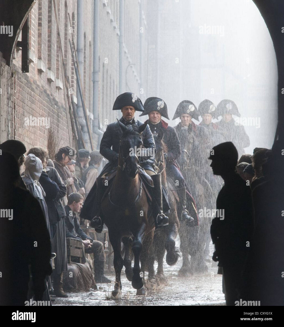 LES MISERABLES 2012 Universal/Lavoro film di piastrelle con Russell Crowe come ispettore Javert Foto Stock