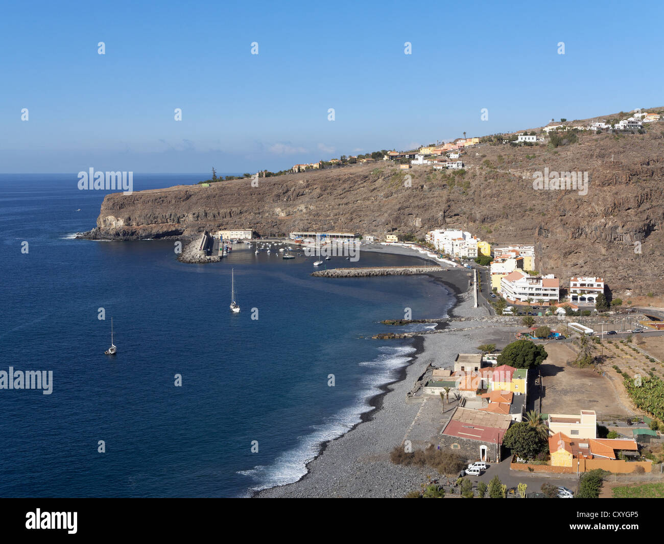 Playa de Santiago, La Gomera, isole Canarie, Spagna, Europa, PublicGround Foto Stock