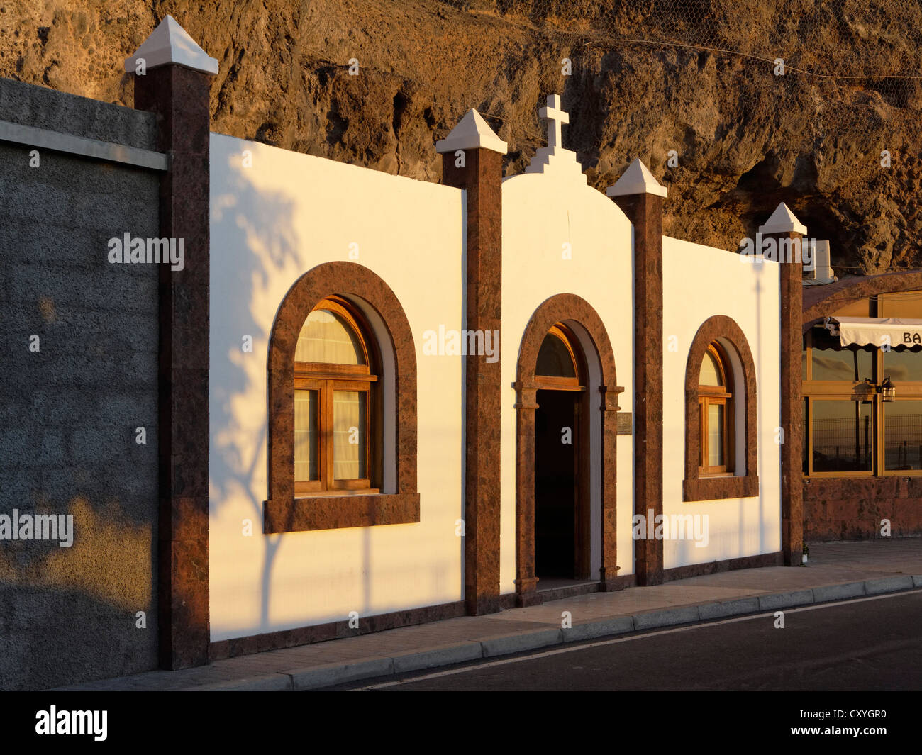 Grotta cappella, sta Carmen cappella, Playa de Santiago, La Gomera, isole Canarie, Spagna, Europa, PublicGround Foto Stock