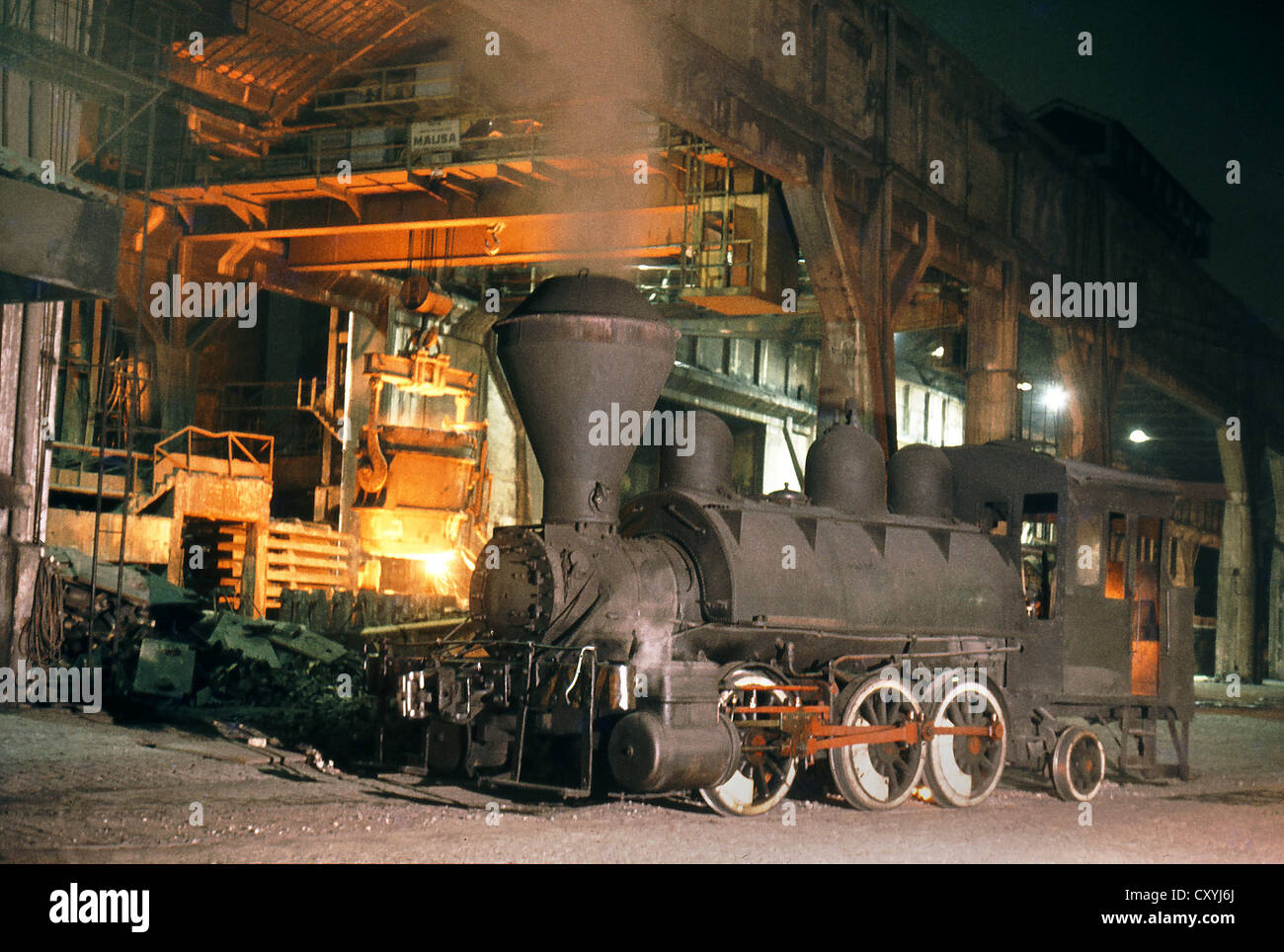 Switcher americana 0-6-2 Sella serbatoio integrato per la 5'6'' manometro Paulista ferrovia in Brasile venduti a Mogi das Cruzes in ferro. Foto Stock