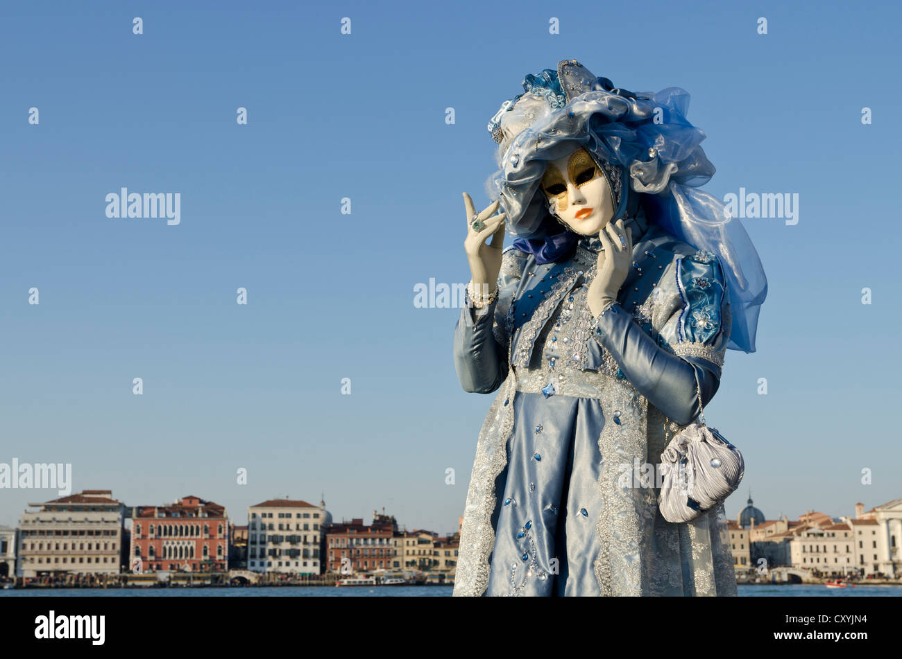 Maschera Veneziana, Carnevale, il carnevale di Venezia, Veneto, Italia, Europa Foto Stock