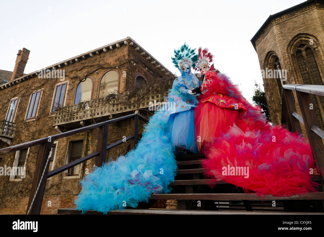 Maschere veneziane, Carnevale, il carnevale di Venezia, Veneto, Italia, Europa Foto Stock