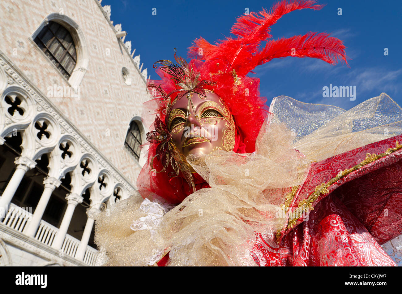 Maschera Veneziana, Carnevale, il carnevale di Venezia, Veneto, Italia, Europa Foto Stock