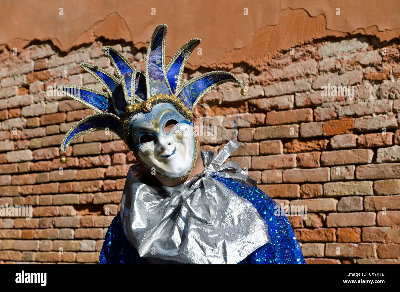 Maschera Veneziana, il Carnevale di Venezia, Venezia, Veneto, Italia, Europa Foto Stock