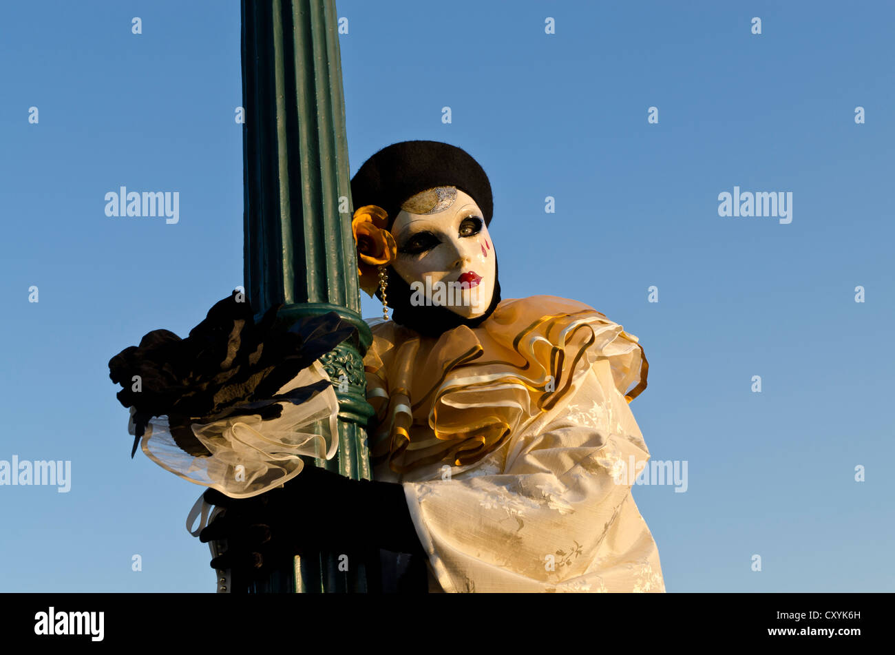 Maschera Veneziana, il Carnevale di Venezia, Venezia, Veneto, Italia, Europa Foto Stock