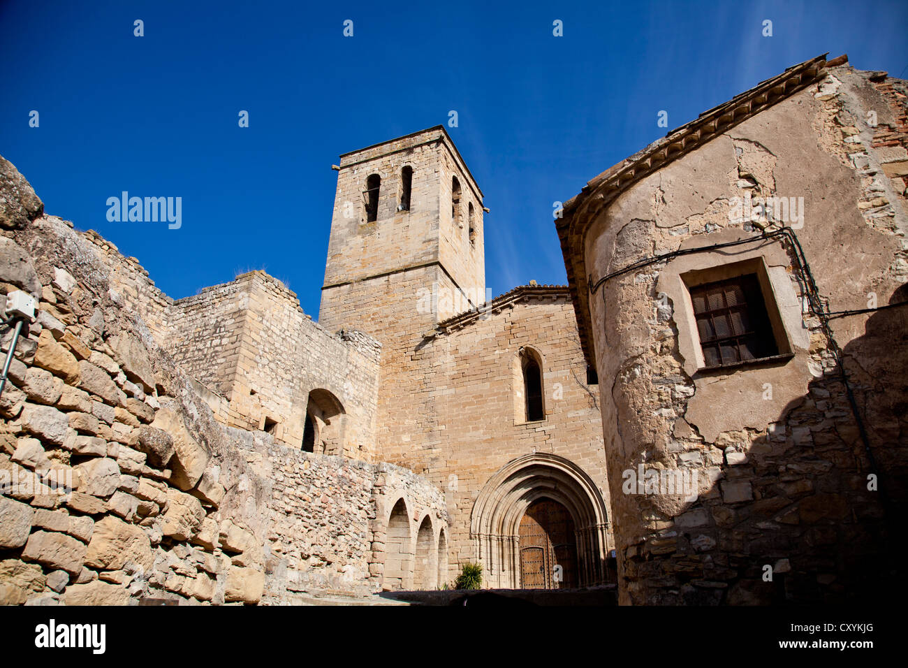 Chiesa di Guimera, villaggio di Guimera, Lleida, Catalogna, Spagna, Europa Foto Stock