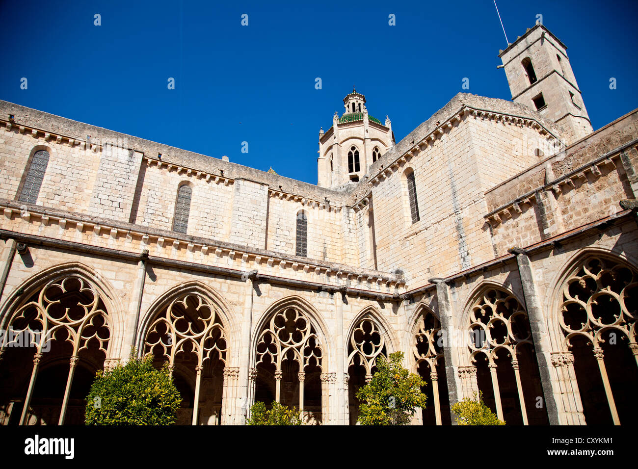 Santes Creus Monastero, parte dell'itinerario cistercense in Tarragona Catalogna, Spagna, Europa Foto Stock