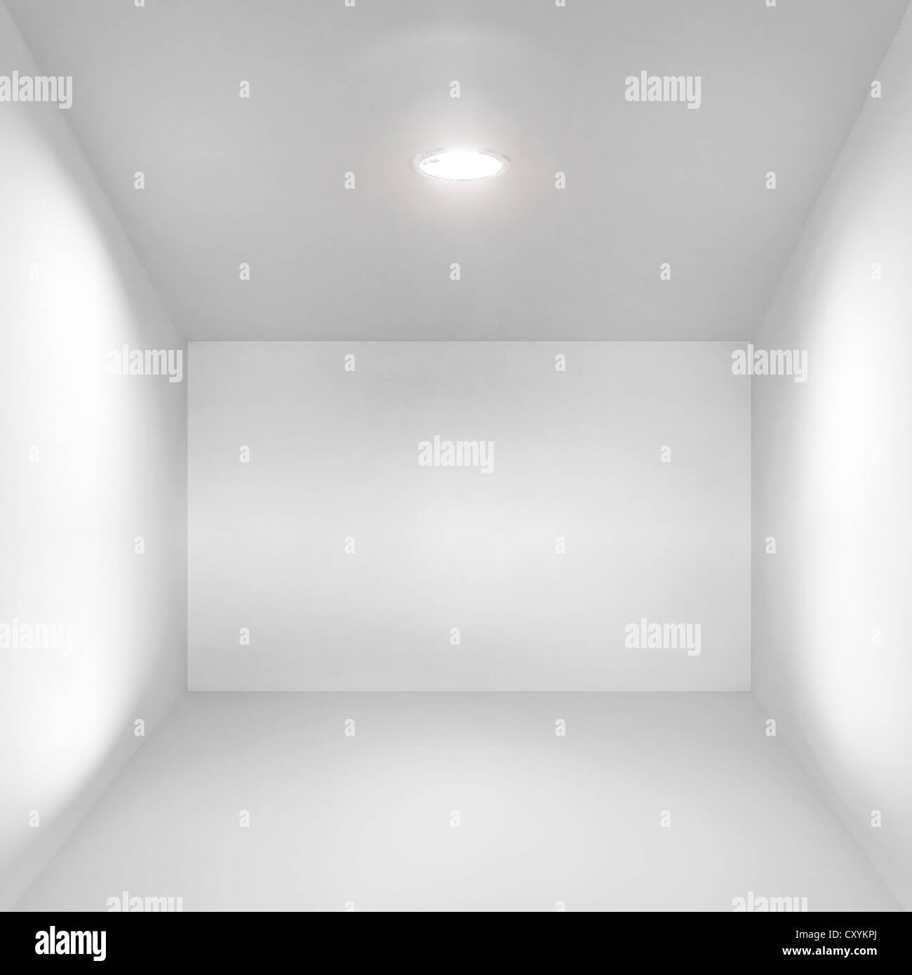 Abstract vuoto interno bianco con semplice illuminazione di Spotlight Foto Stock