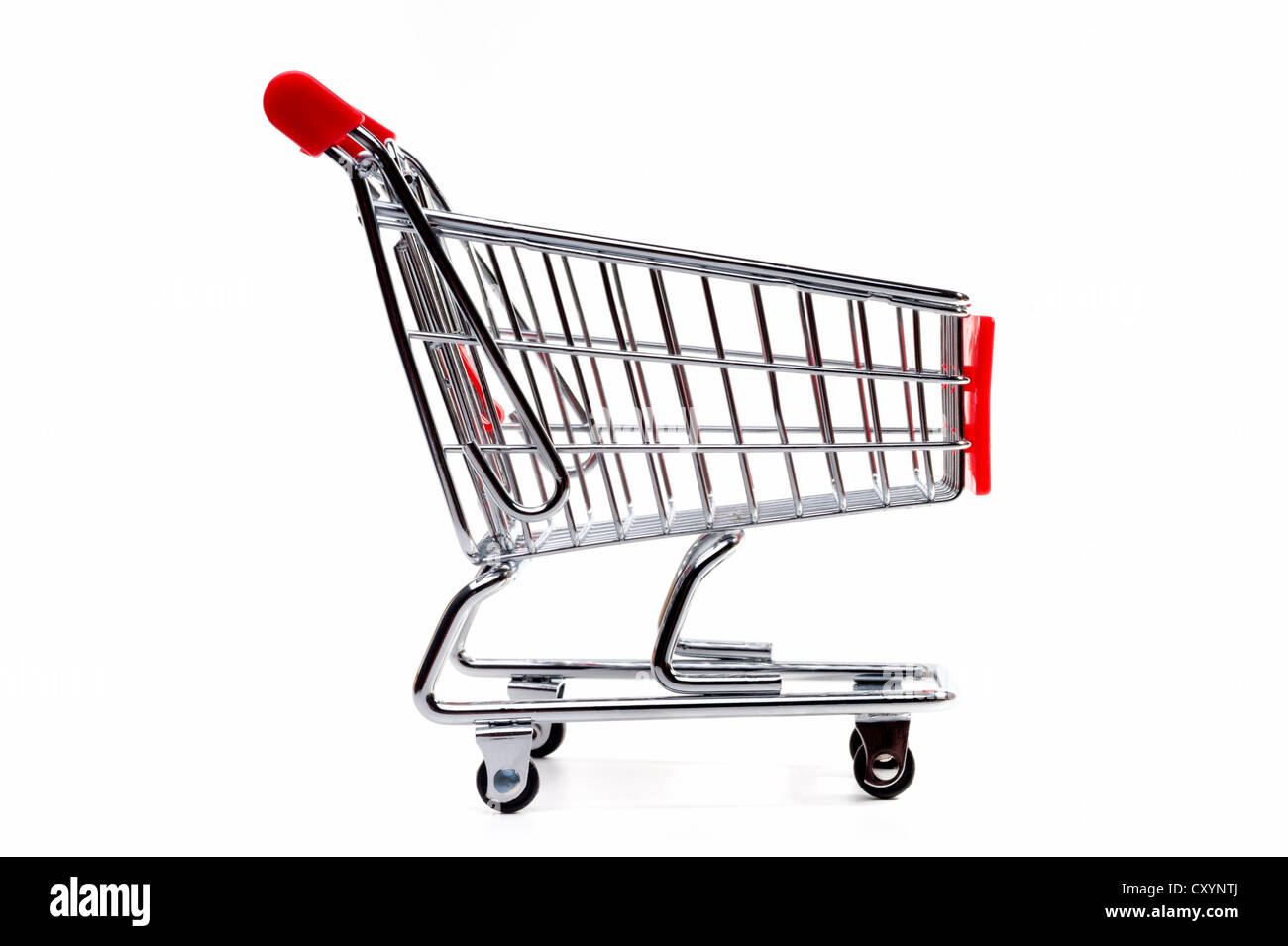 Svuota carrello, isolato su sfondo bianco Foto Stock
