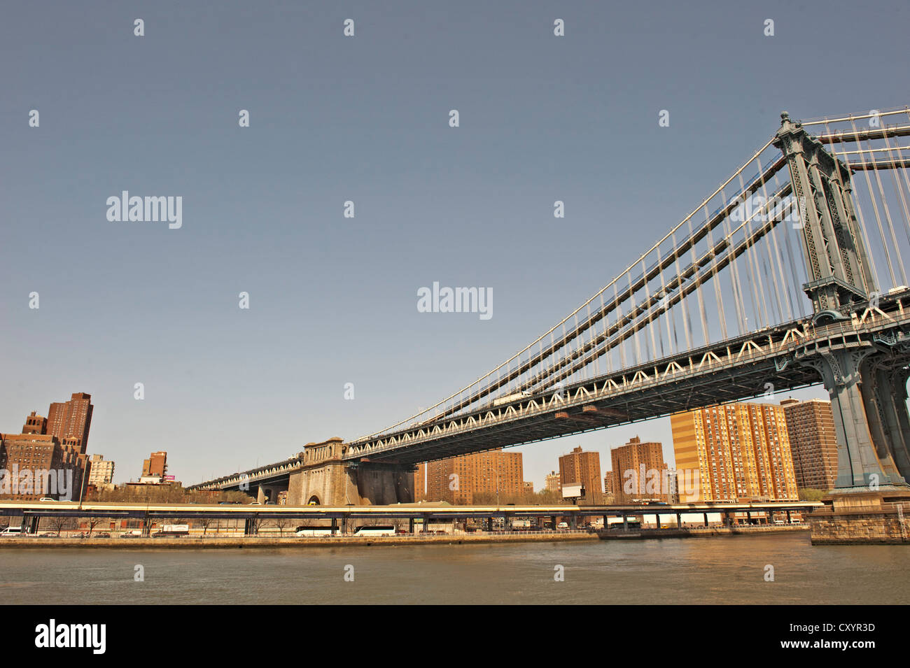 Manhattan Bridge, East River, New York New York, Stati Uniti d'America Foto Stock