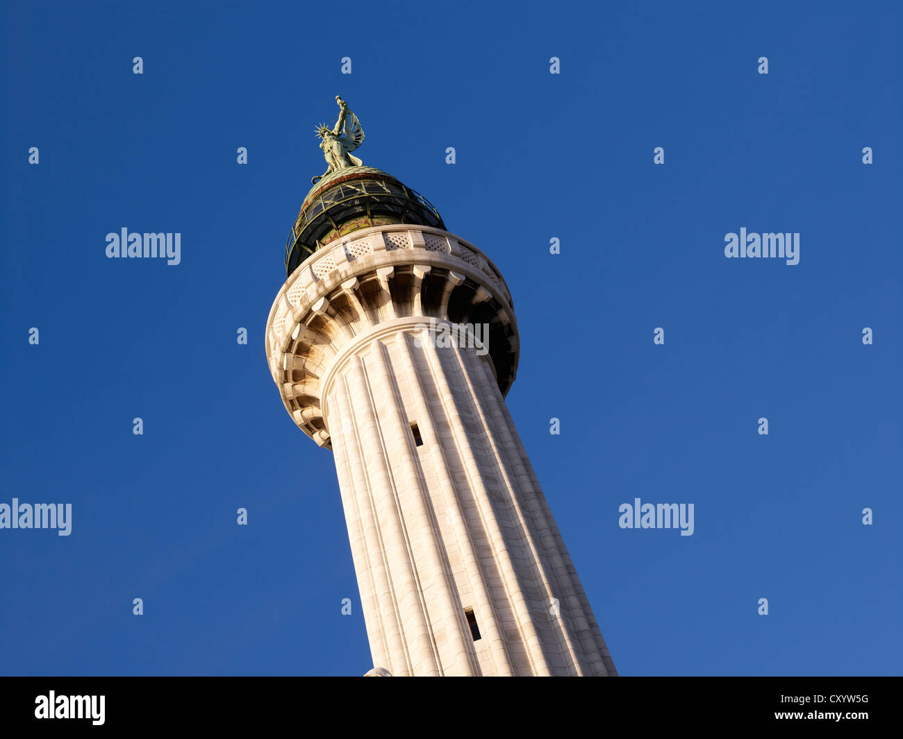 Faro di Trieste,chiamato Faro della Vittoria,Golfo di Trieste,Italia Foto Stock