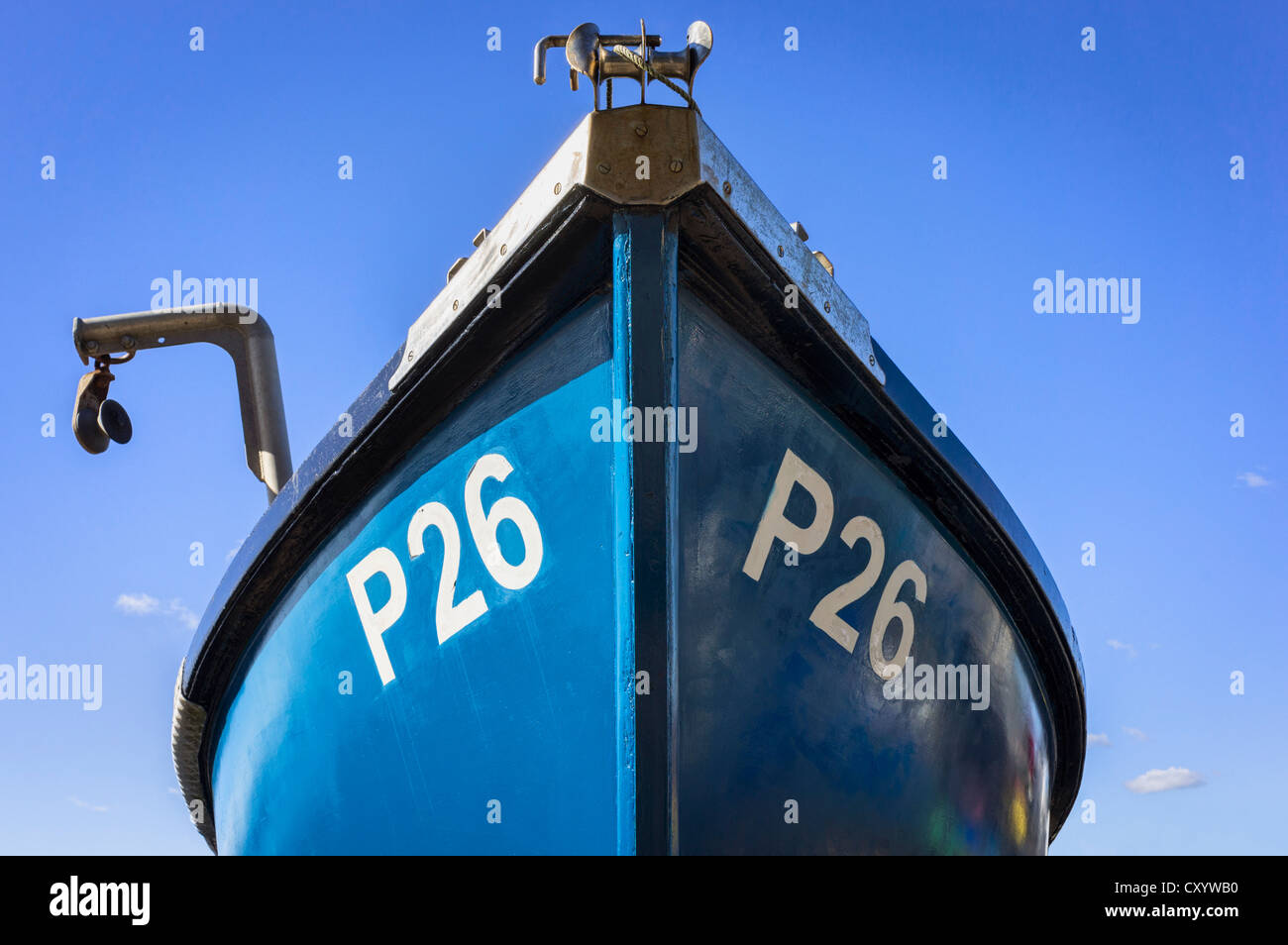 Barca da pesca di prua, REGNO UNITO Foto Stock