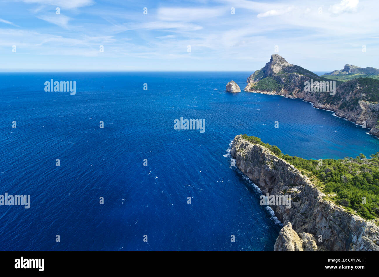 Cap de Formentor, Mallorca, Maiorca, isole Baleari, Spagna, Europa Foto Stock