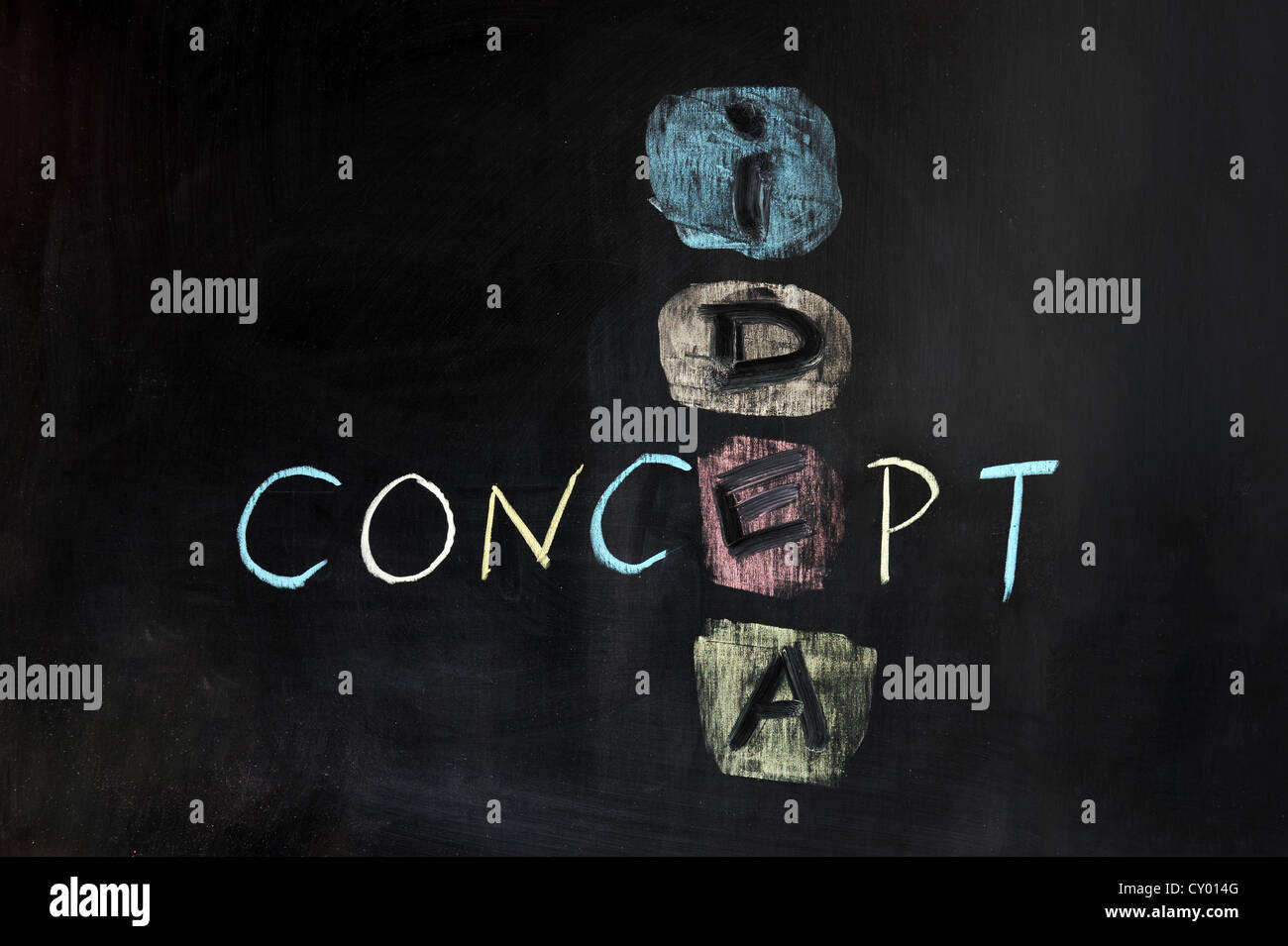 Chalk disegno - Idea e il concetto Foto Stock