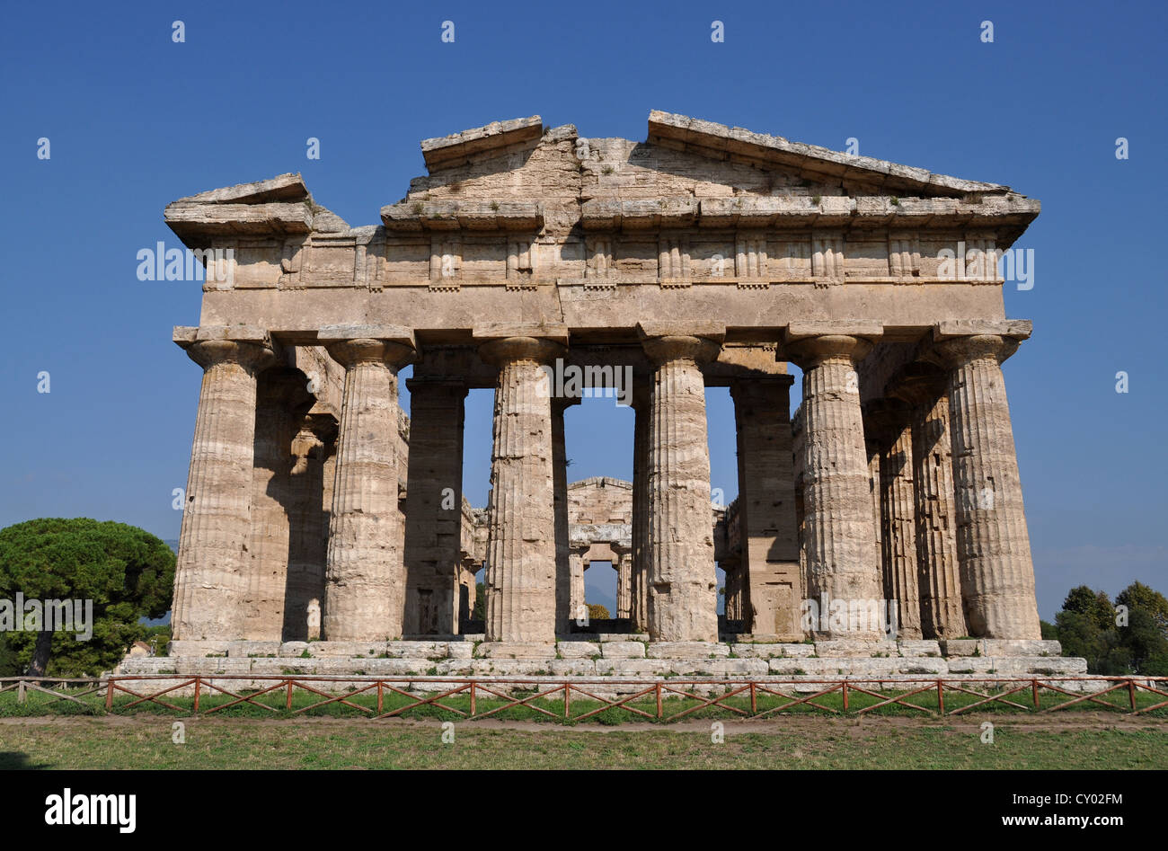 Tempio di Atena, Paestum, Italia Foto Stock